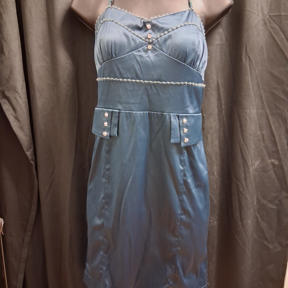 Lulumari Blue Satin Dress